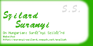 szilard suranyi business card